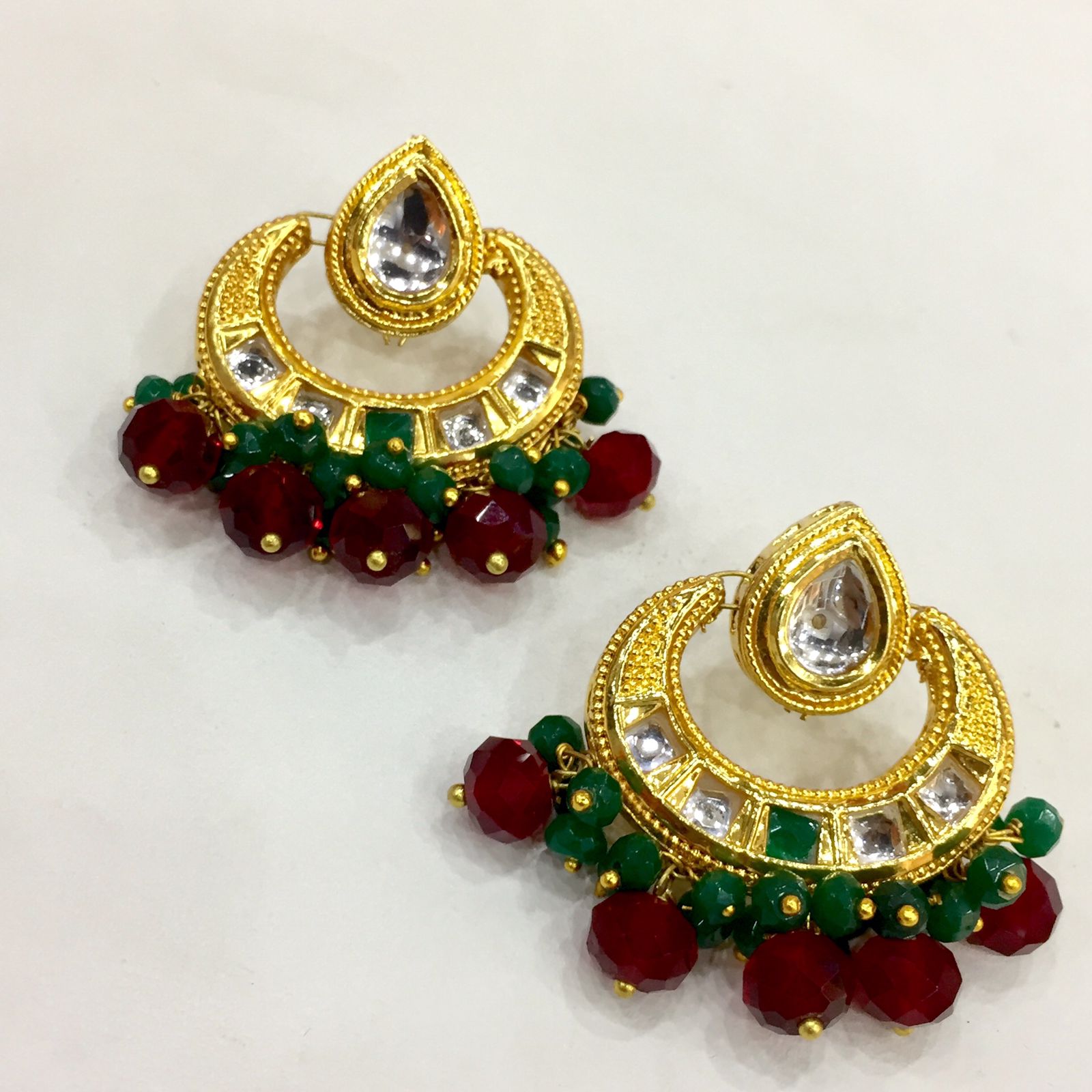Kundan earrings 8221 - Vijay & Sons