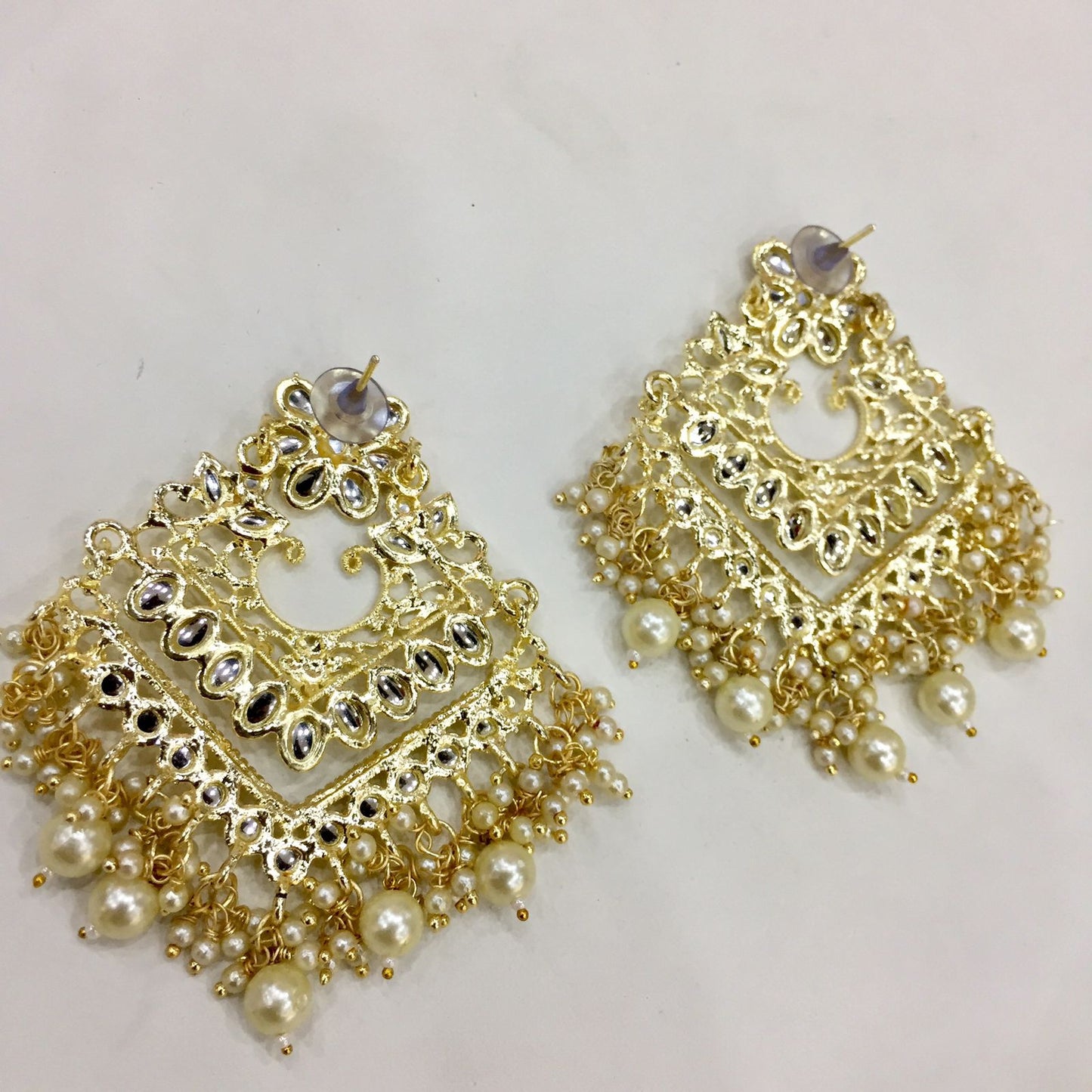 Kundan earrings - Vijay & Sons