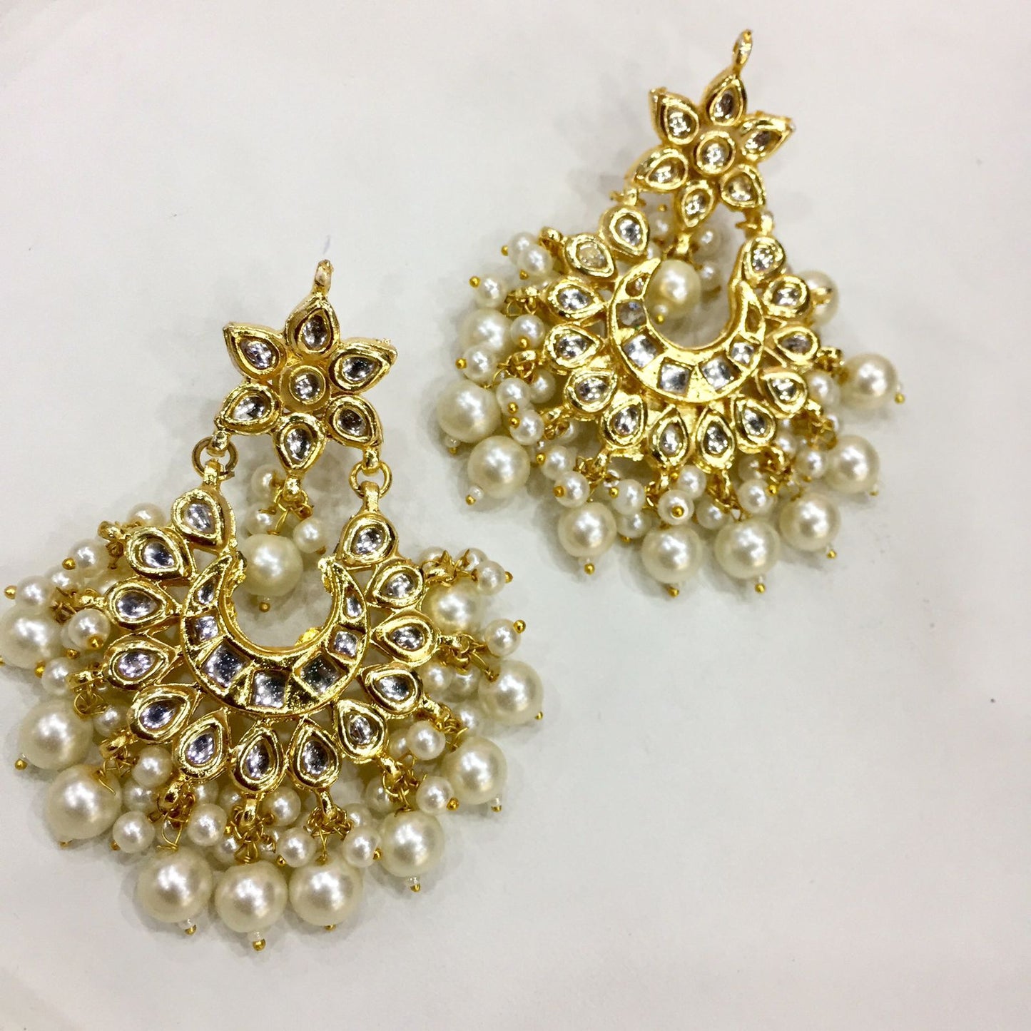 Kundan earrings 87456 - Vijay & Sons