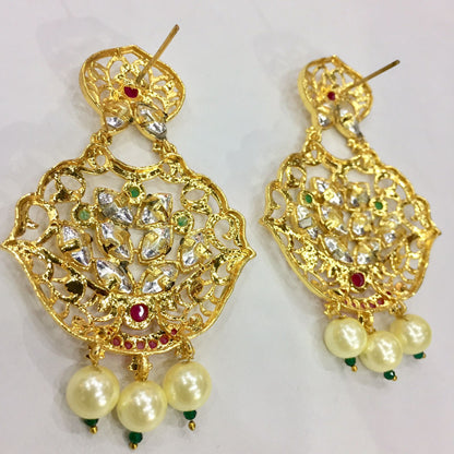 Kundan earrings 7289 - Vijay & Sons