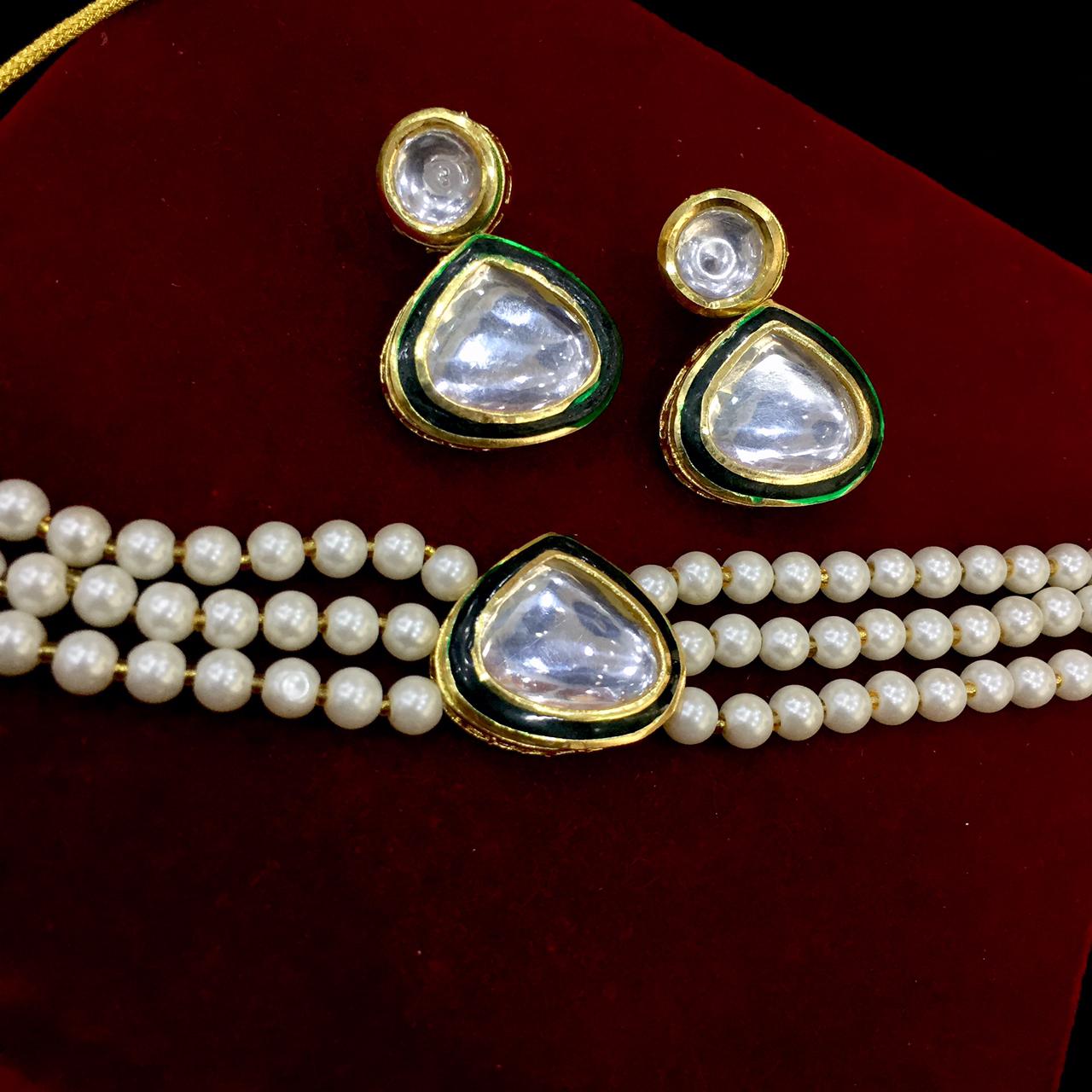 kundan necklace set826704 - Vijay & Sons