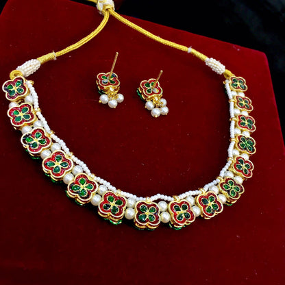 Kundan necklace set 826703 - Vijay & Sons