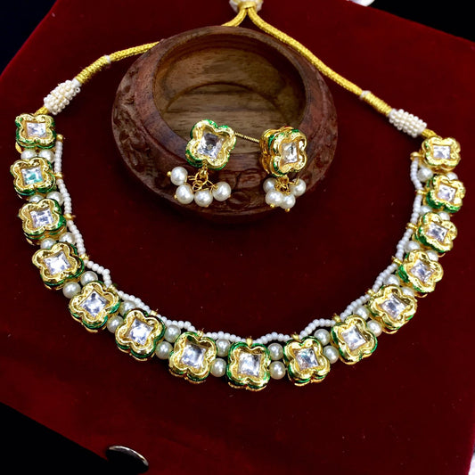 Kundan necklace set 826703