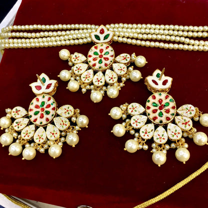 Kundan necklace set 5667