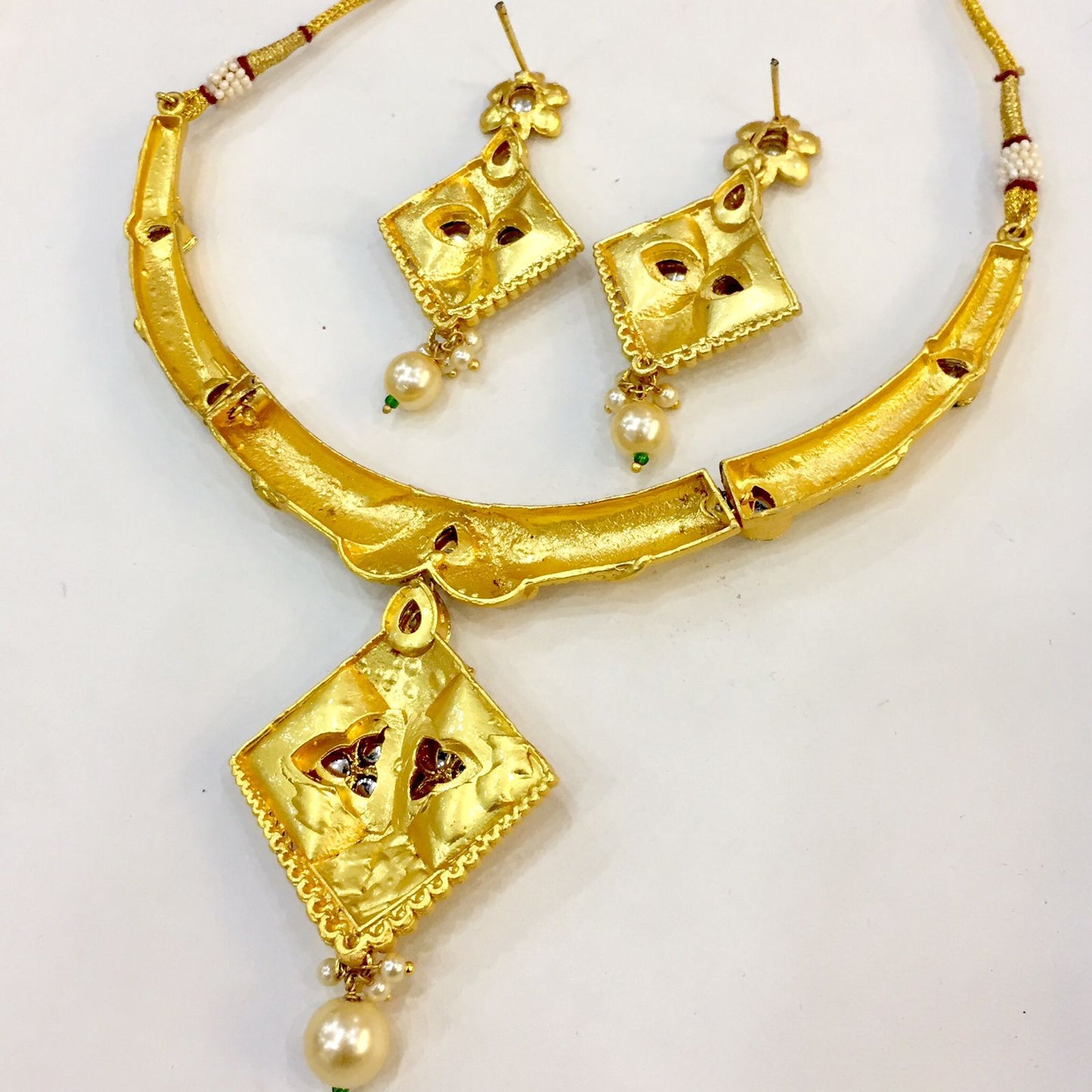 Antique necklace set 3334 - Vijay & Sons