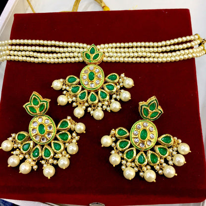 Kundan necklace set 5667