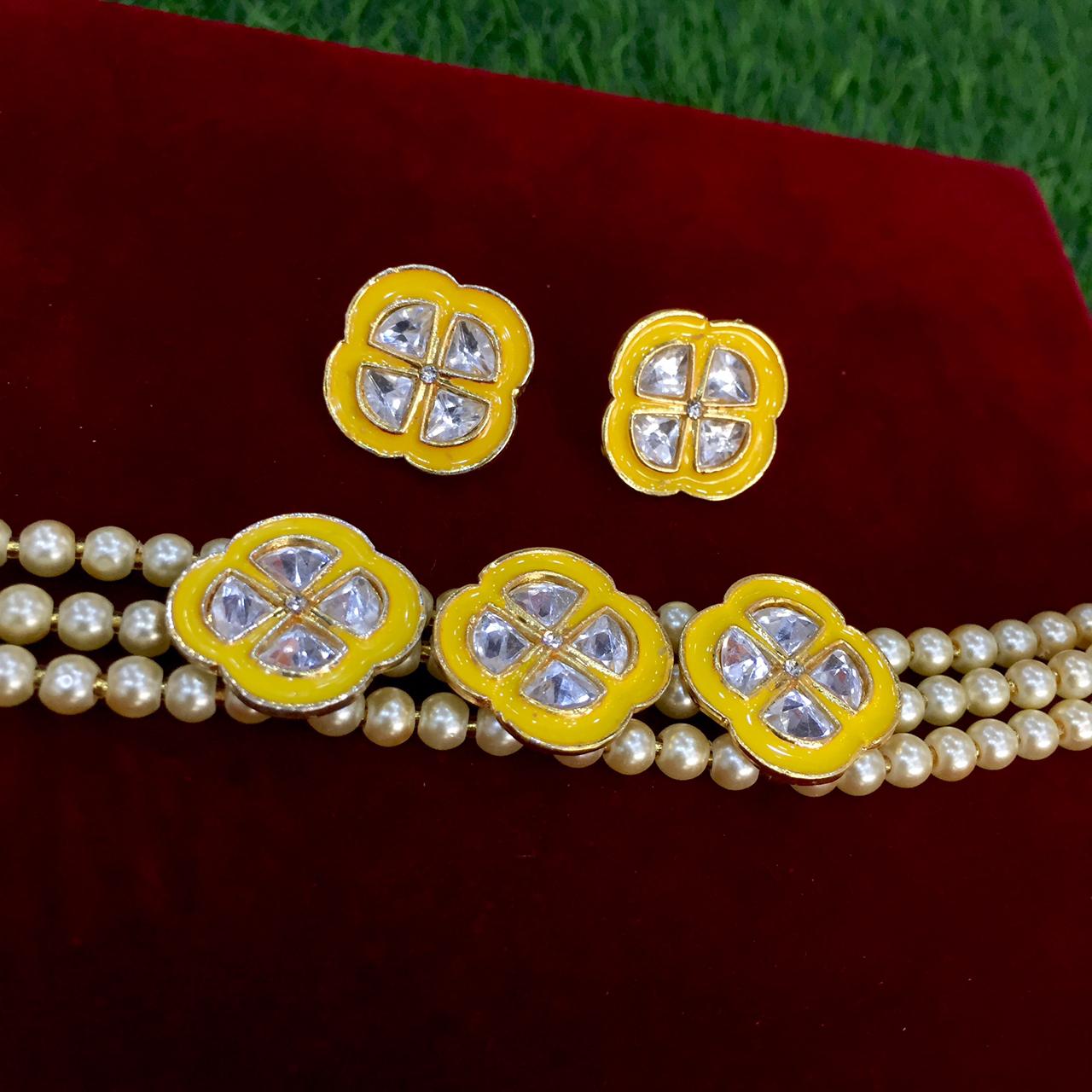 Kundan necklace set 46688886 - Vijay & Sons