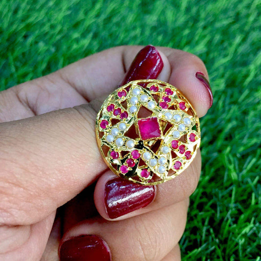 Jadau ring 498666 - Vijay & Sons