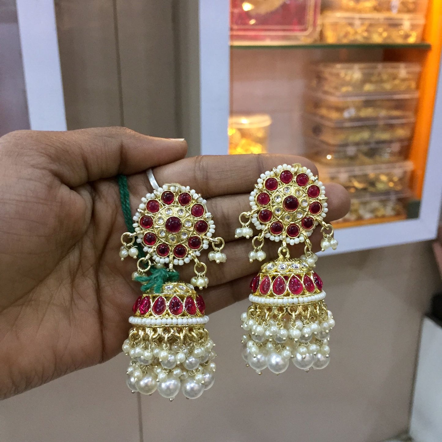 Kundan earrings 33455