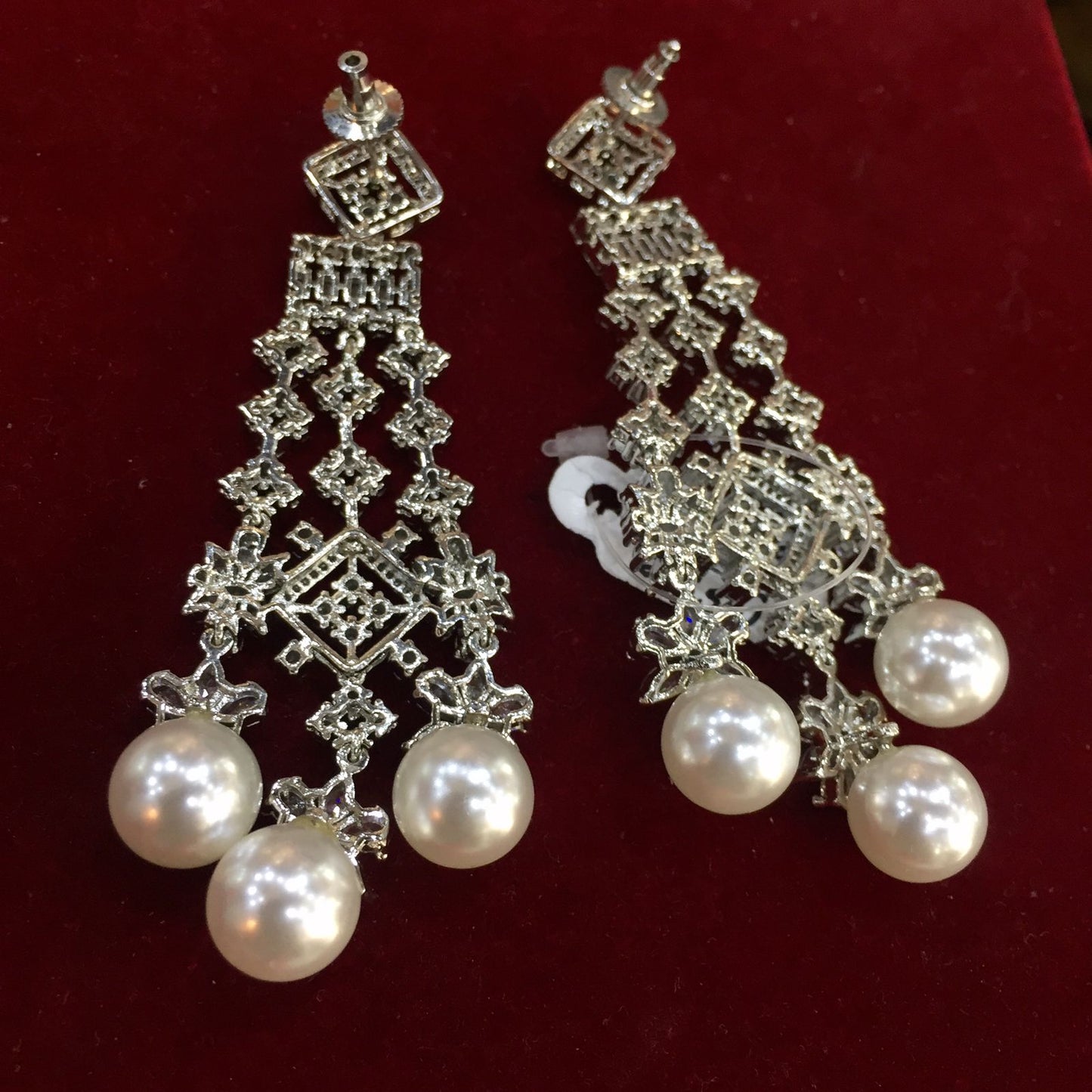 Diamond earrings 43345