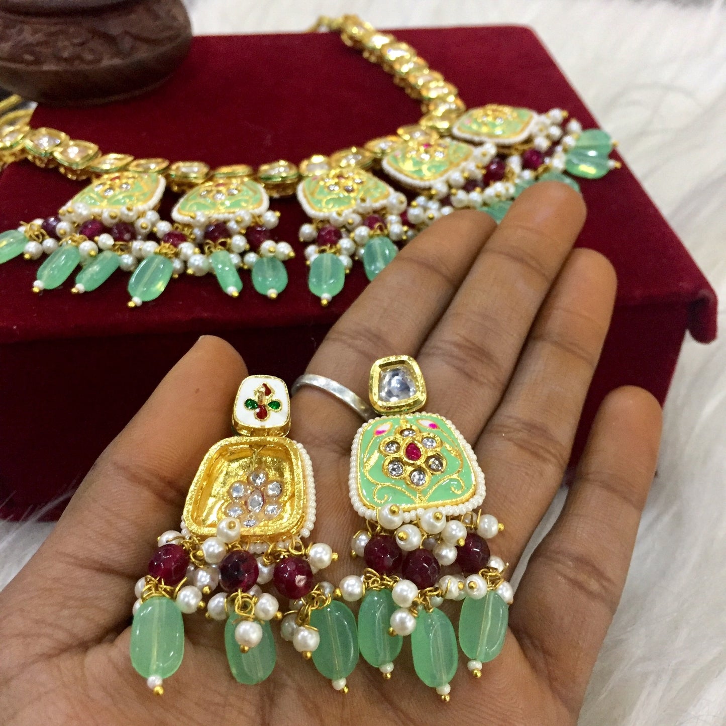 Kundan Necklace Set 3457765