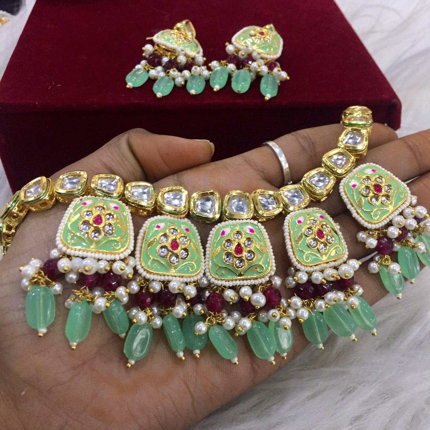 Kundan Necklace Set 3457765
