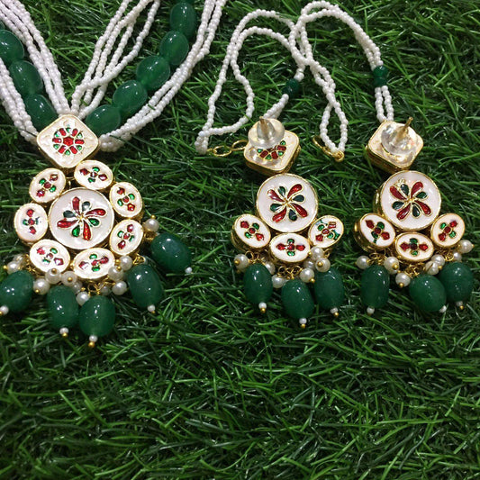 Kundan Necklace Set 466544 - Vijay & Sons