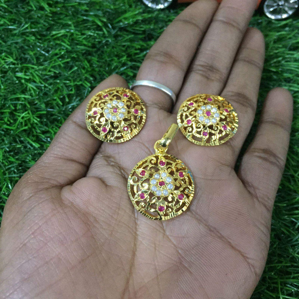 Jadau Pendant Set 563655
