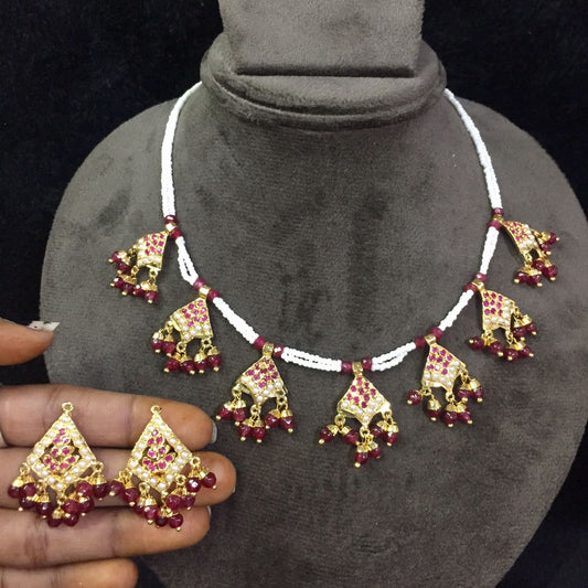 Jadau Necklace Set 957295