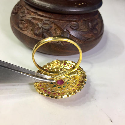 Jadau Ring with adjustable size 274926