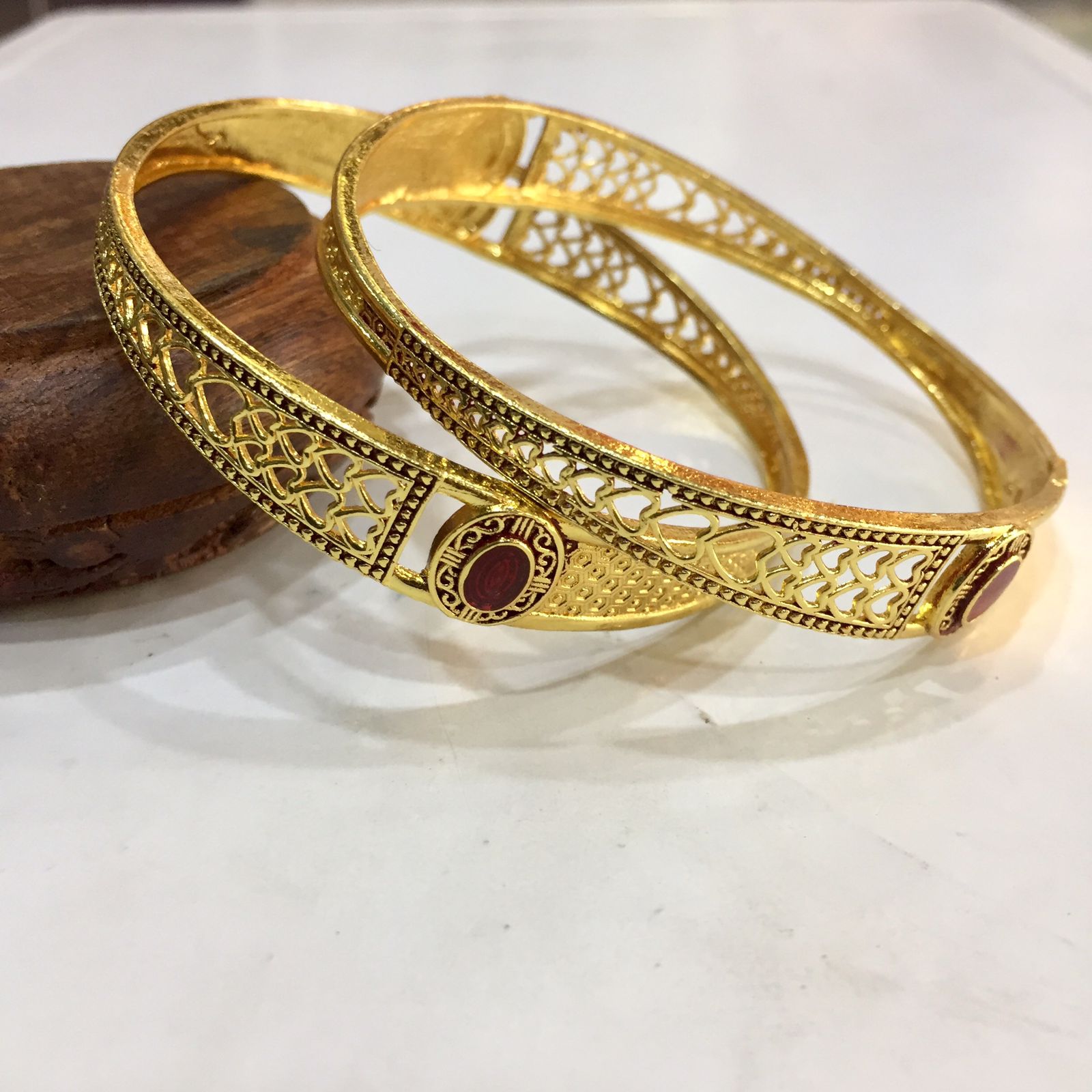 designer gold plated bangles freeshipping - Vijay & Sons