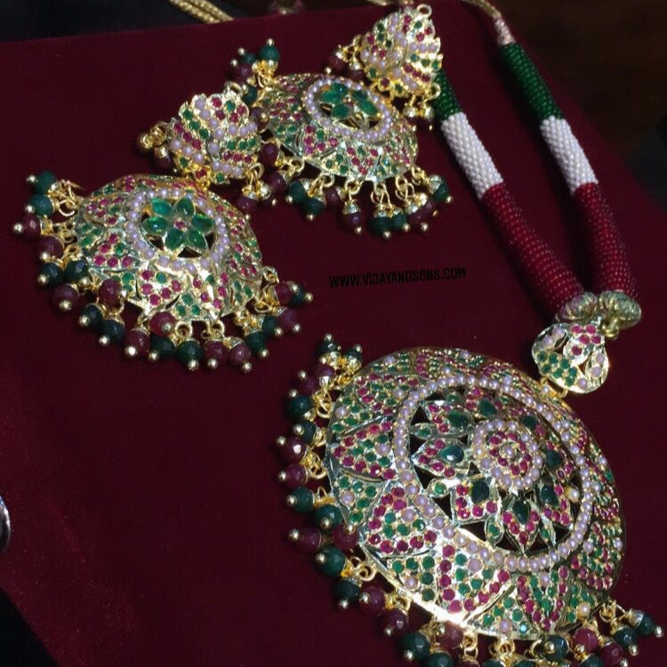 Jadau pendant set 856932 - Vijay & Sons