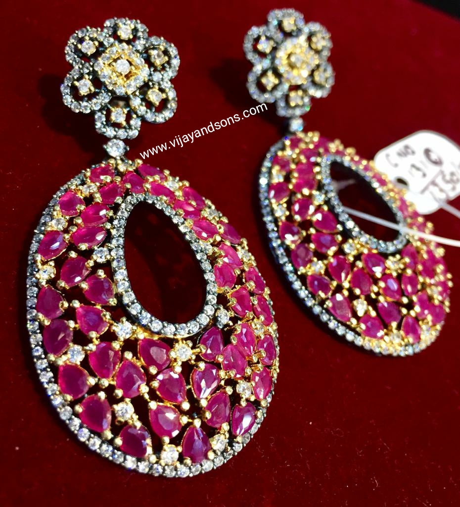 American diamond earrings 426737 - Vijay & Sons