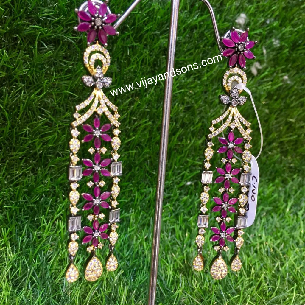 American diamond Earrings 426733 - Vijay & Sons