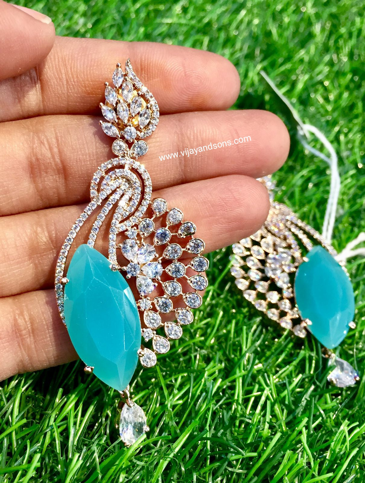 American diamond earrings 353467 - Vijay & Sons