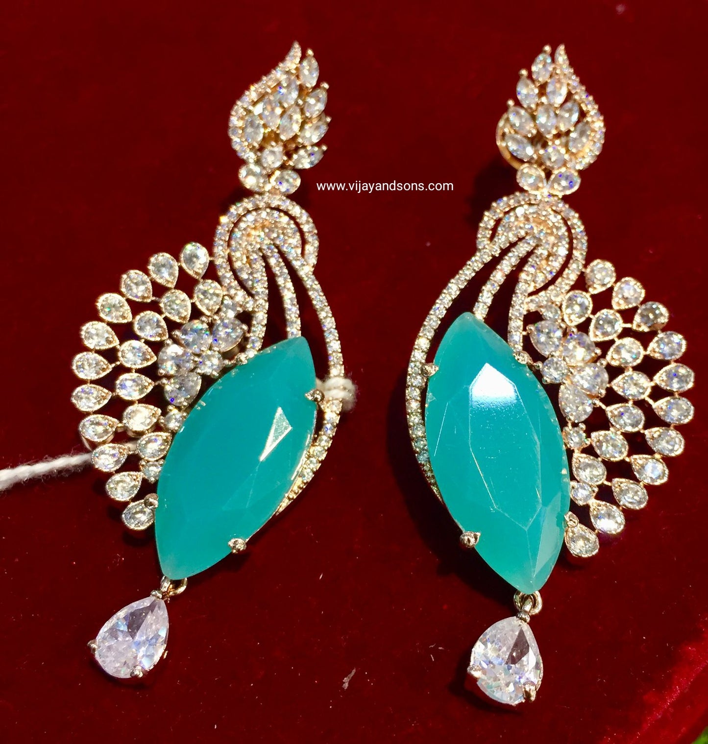 American diamond earrings 353467 - Vijay & Sons