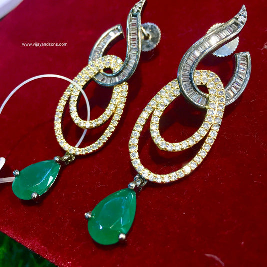 American diamond earrings 525627 - Vijay & Sons