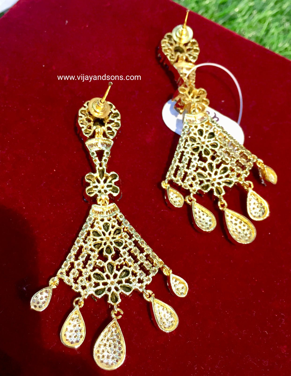 American diamond earrings 674774 - Vijay & Sons