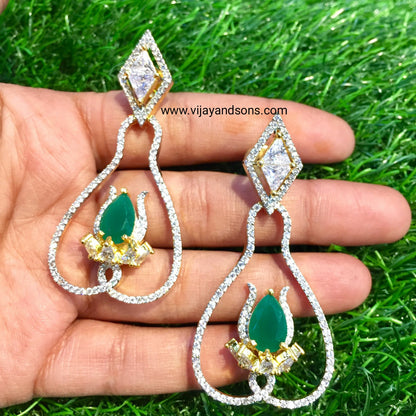 American diamond earrings 454790 - Vijay & Sons