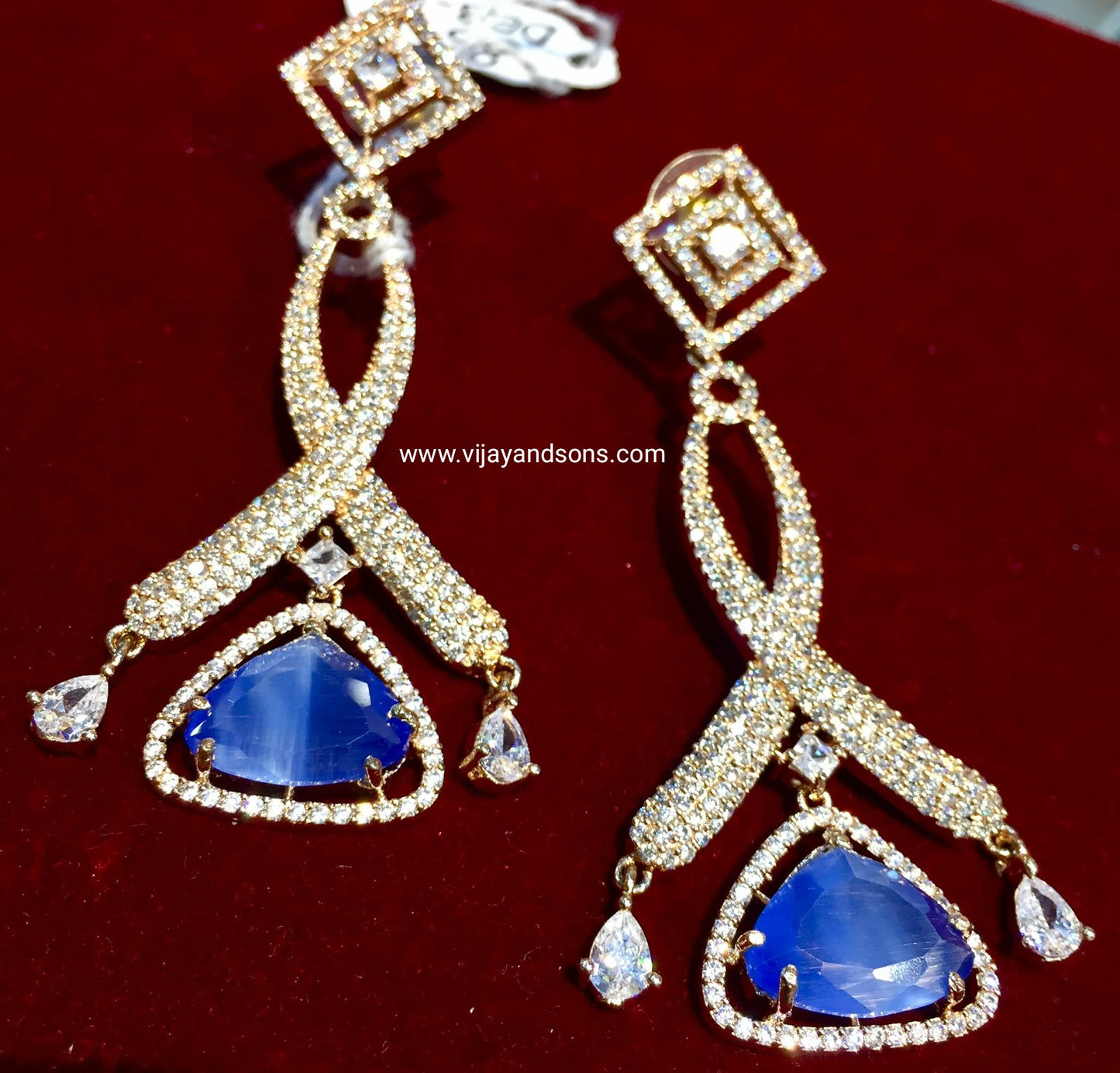 American diamond earrings 543566 - Vijay & Sons