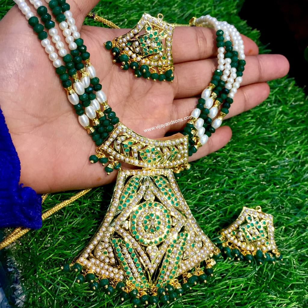 Jadau Necklace set - Vijay & Sons