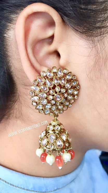 kundan quality earrings for woman freeshipping - Vijay & Sons